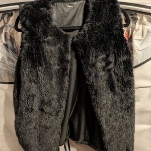 Aldo Black Faux Fur Vest